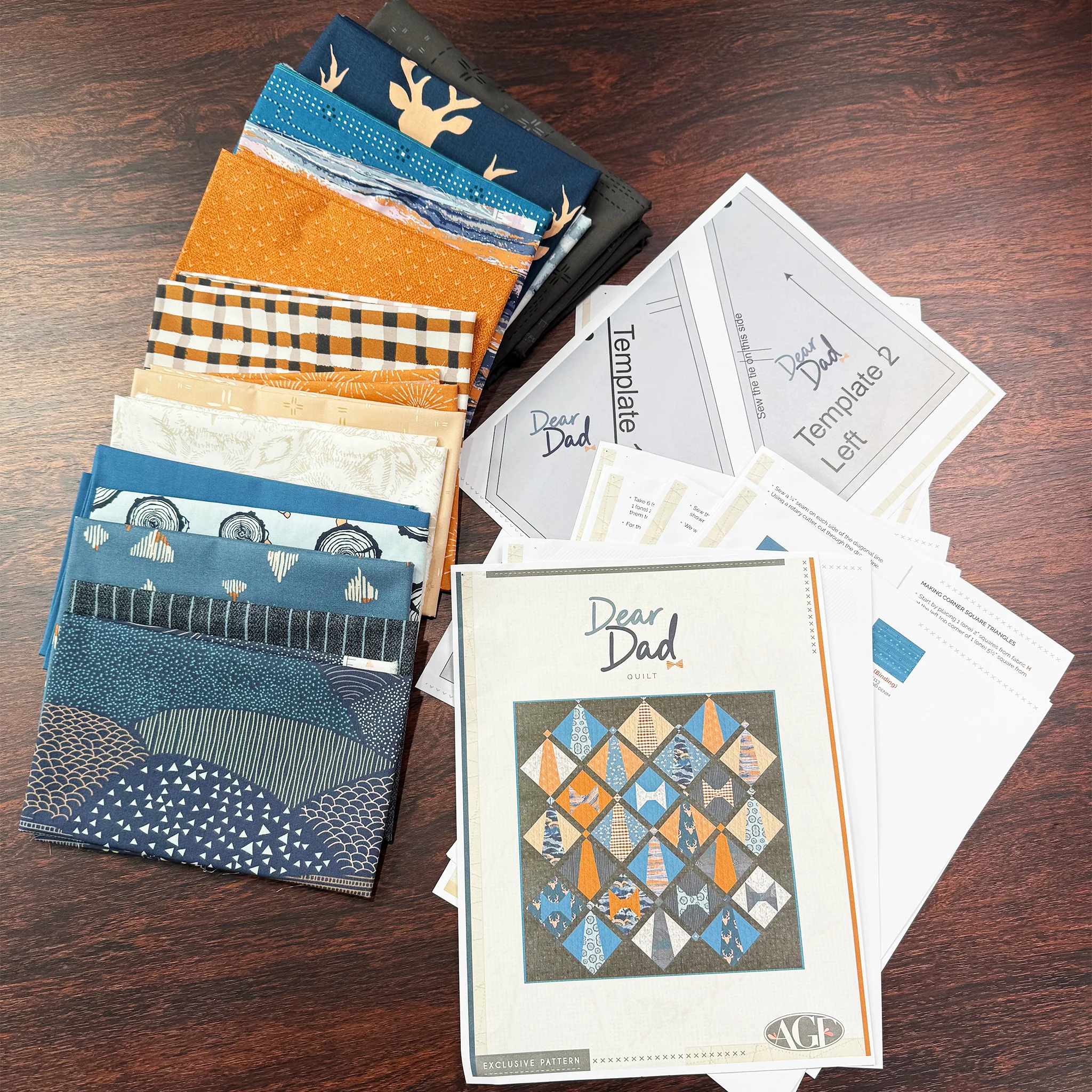 Art Gallery Dear Dad Quilt Pattern Kit - Image 4