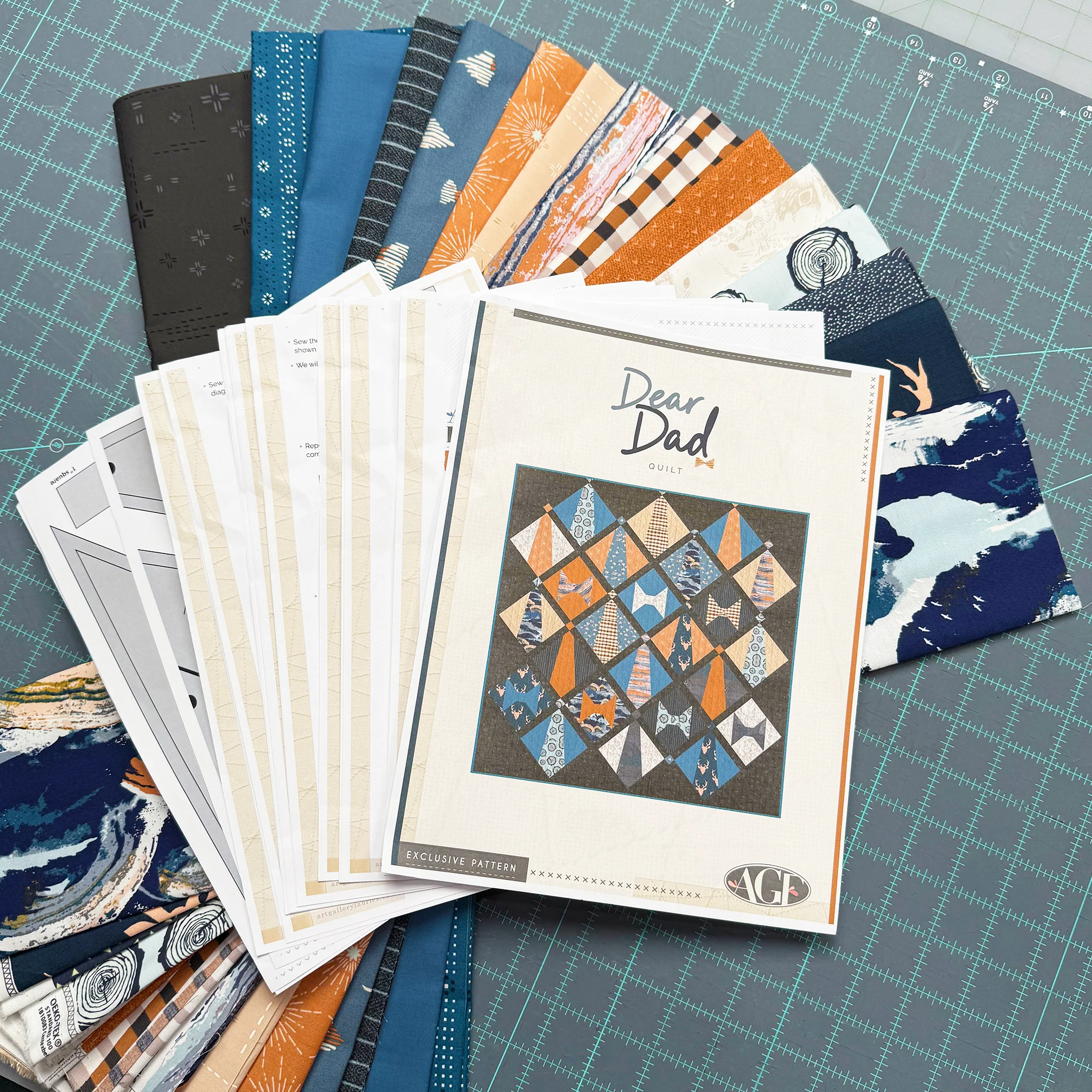 Art Gallery Dear Dad Quilt Pattern Kit - Image 7