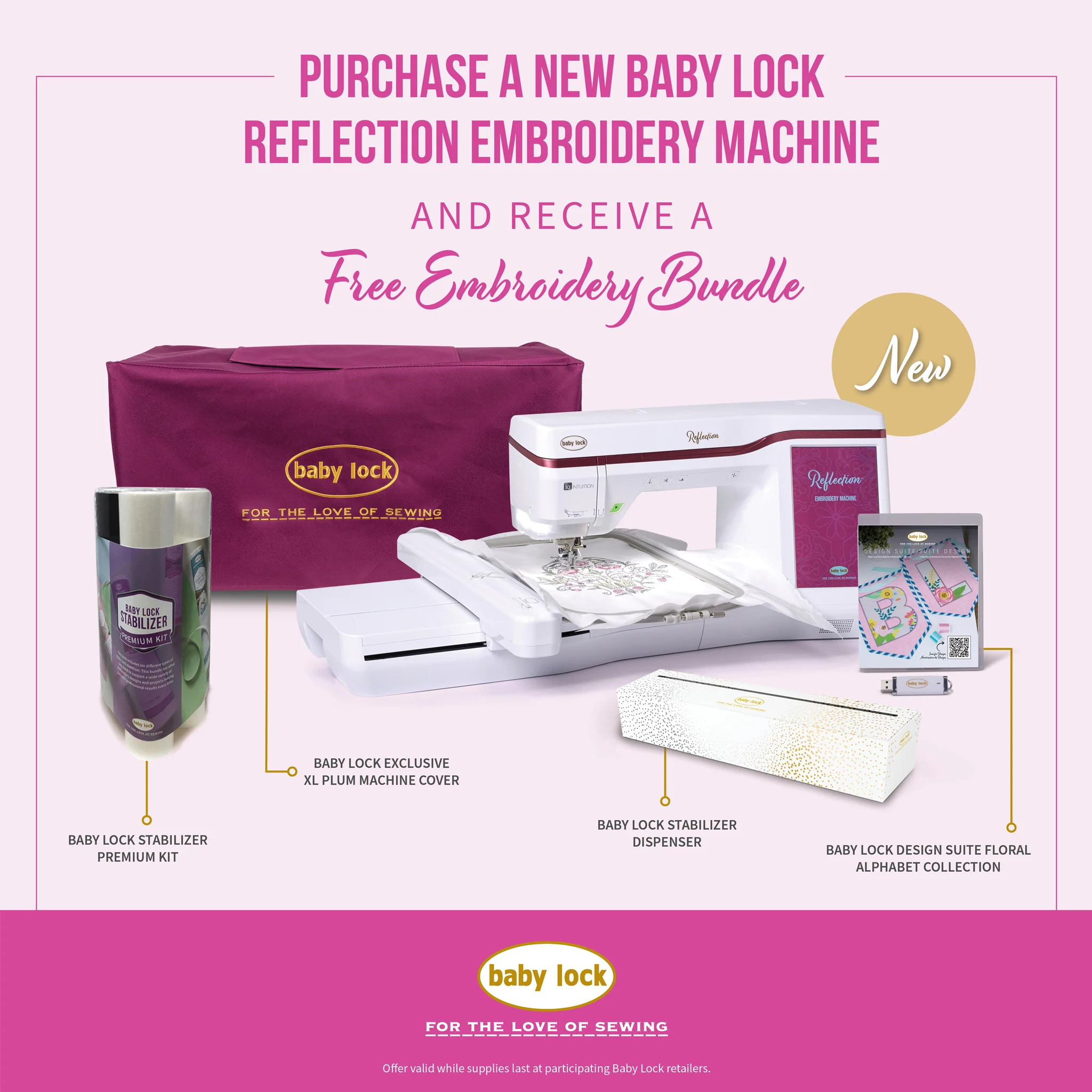 Babylock Reflection Embroidery Machine with FREE Bundle - Image 4