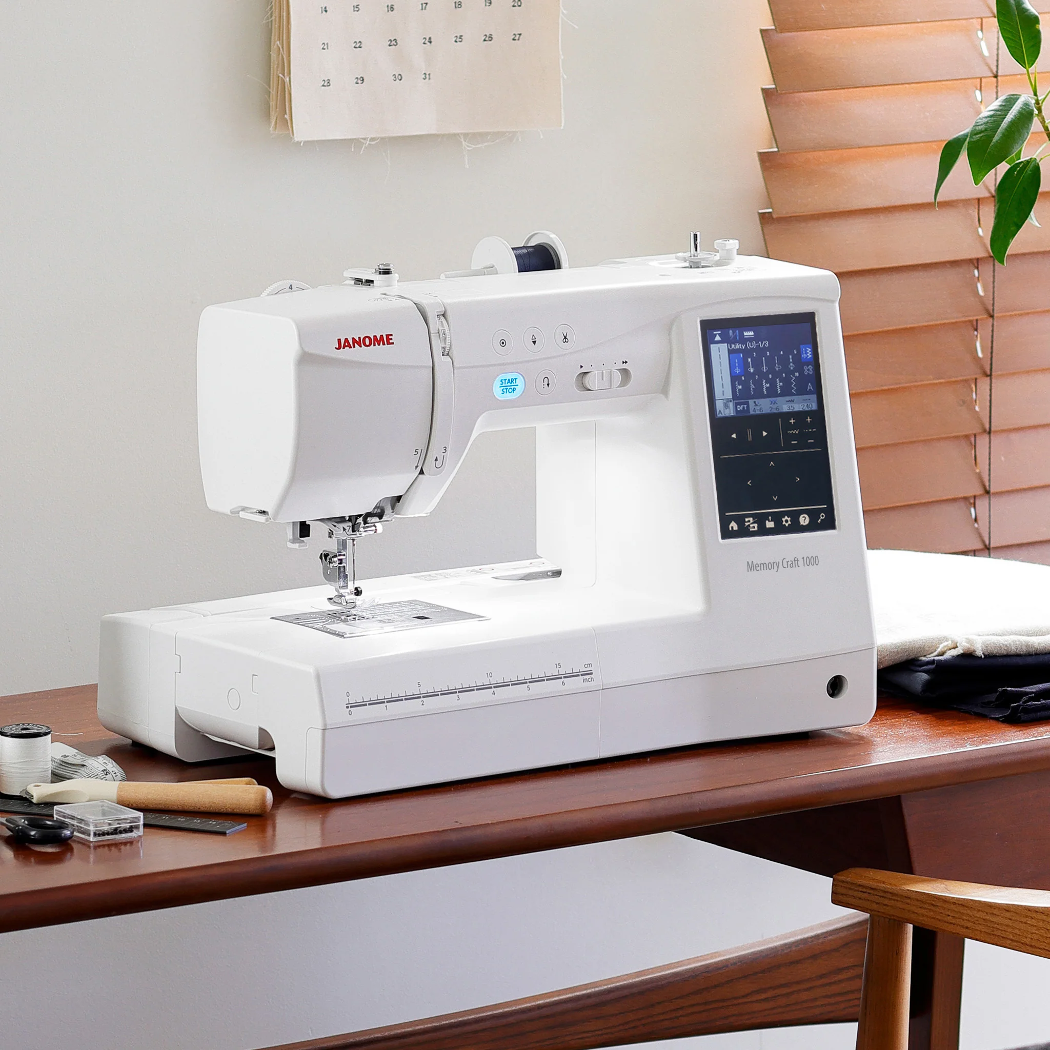 Janome Memory Craft 1000 Sewing & Embroidery Machine w/ FREE Bonus Bundle - Image 14