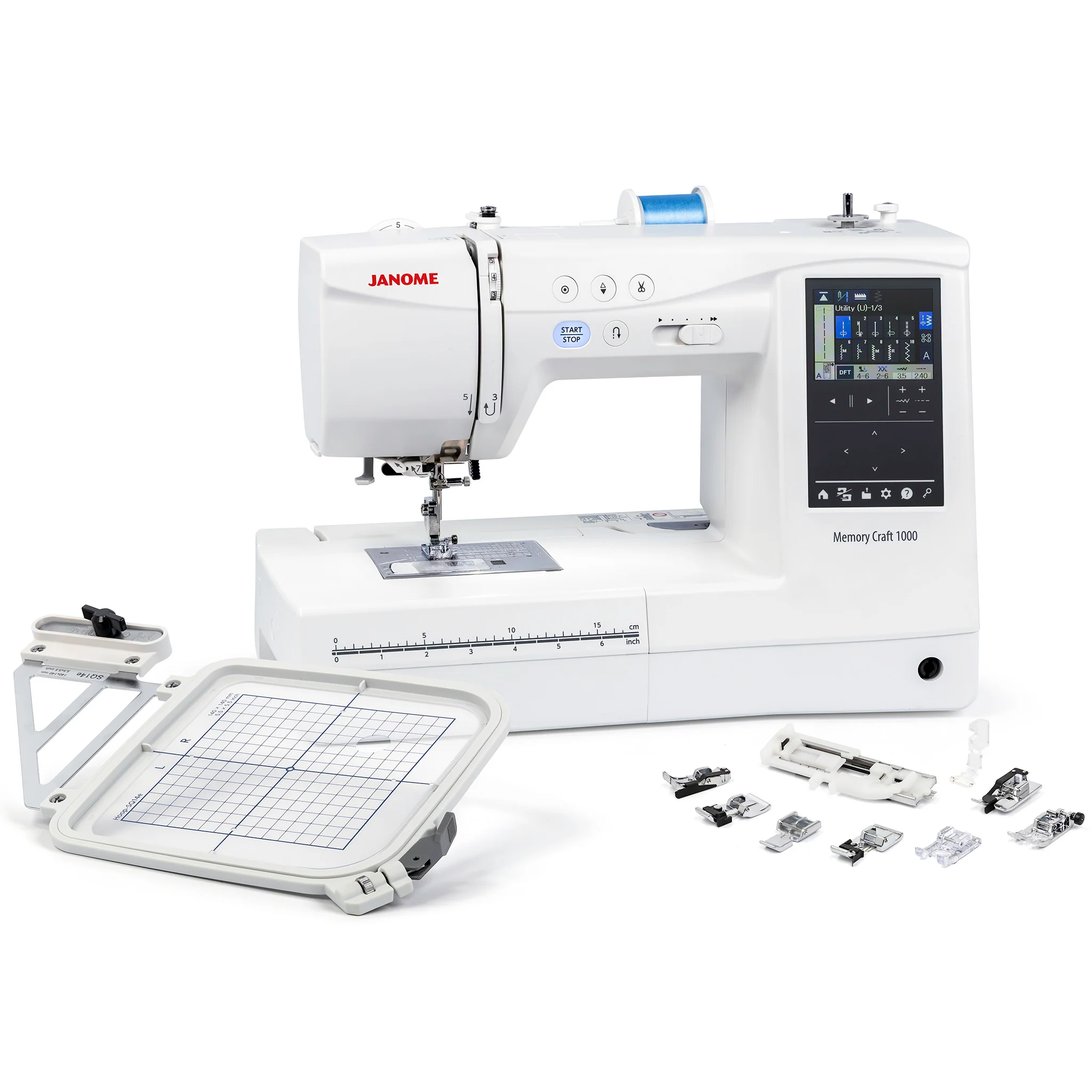 Janome Memory Craft 1000 Sewing & Embroidery Machine w/ FREE Bonus Bundle - Image 3
