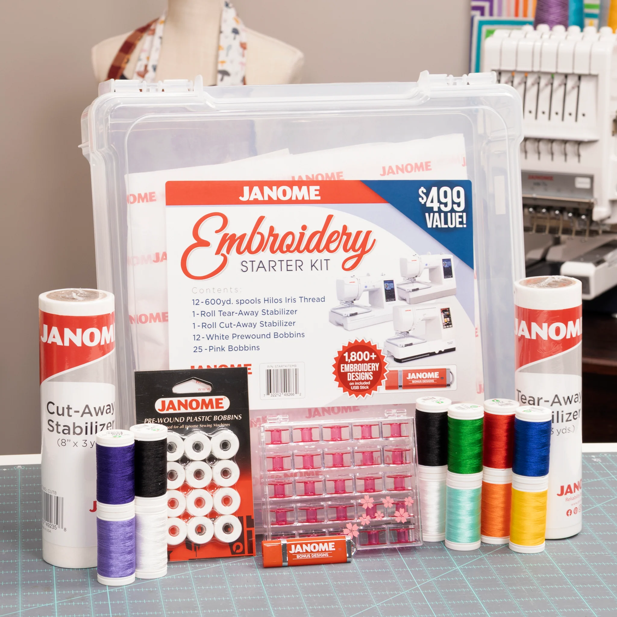 Janome Memory Craft 1000 Sewing & Embroidery Machine w/ FREE Bonus Bundle - Image 16