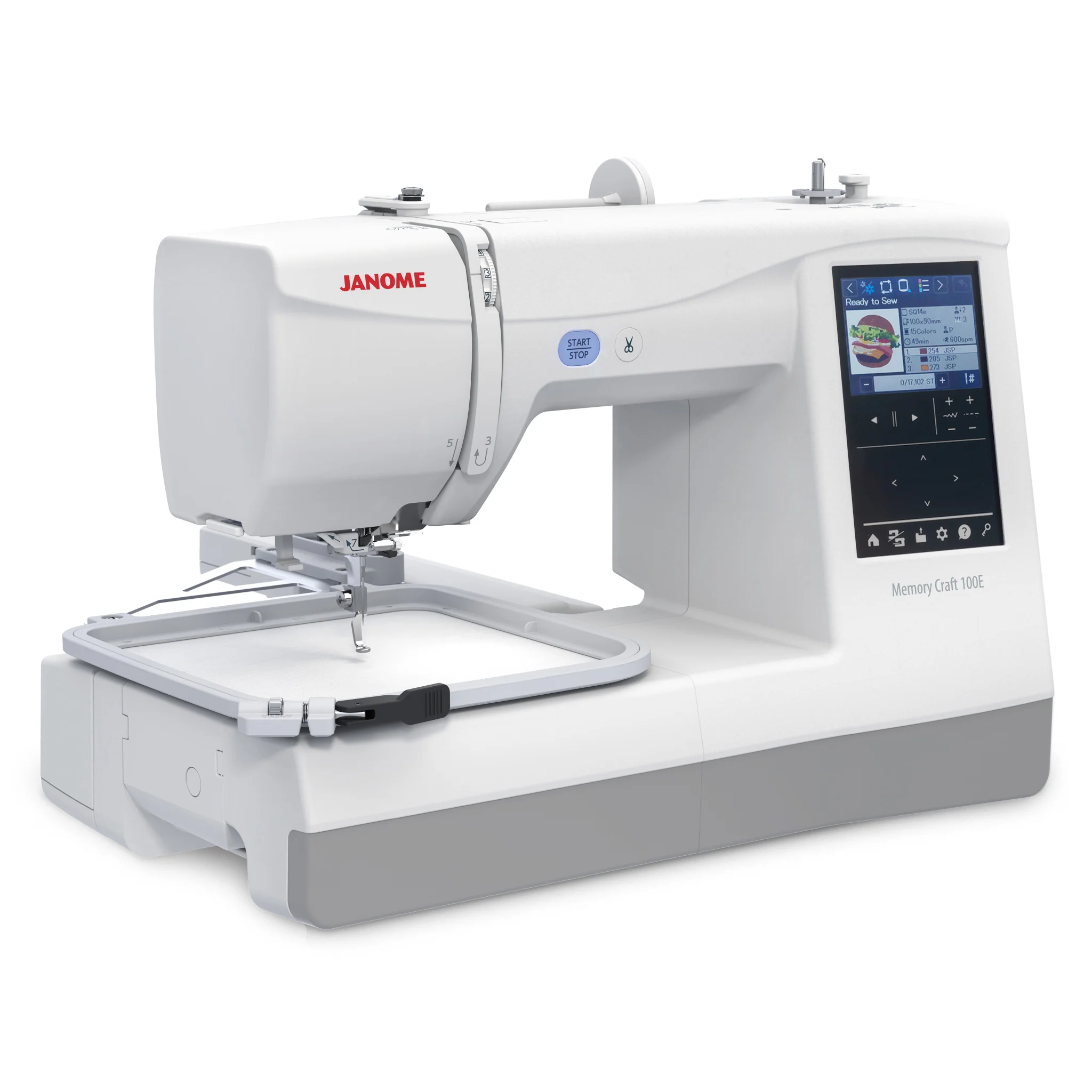 Janome Memory Craft 100E Embroidery Machine w/ FREE Bonus Bundle - Image 4
