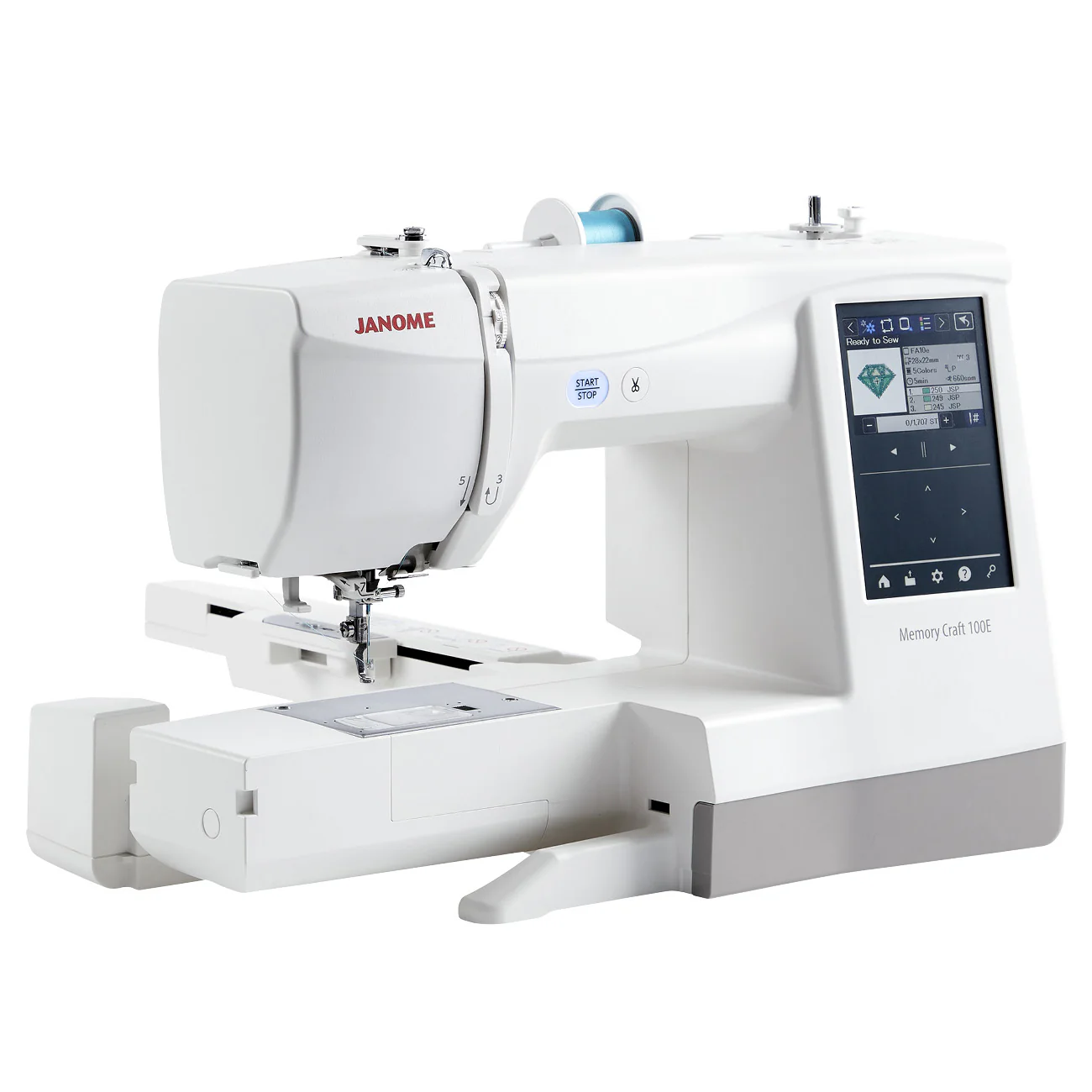 Janome Memory Craft 100E Embroidery Machine w/ FREE Bonus Bundle - Image 7