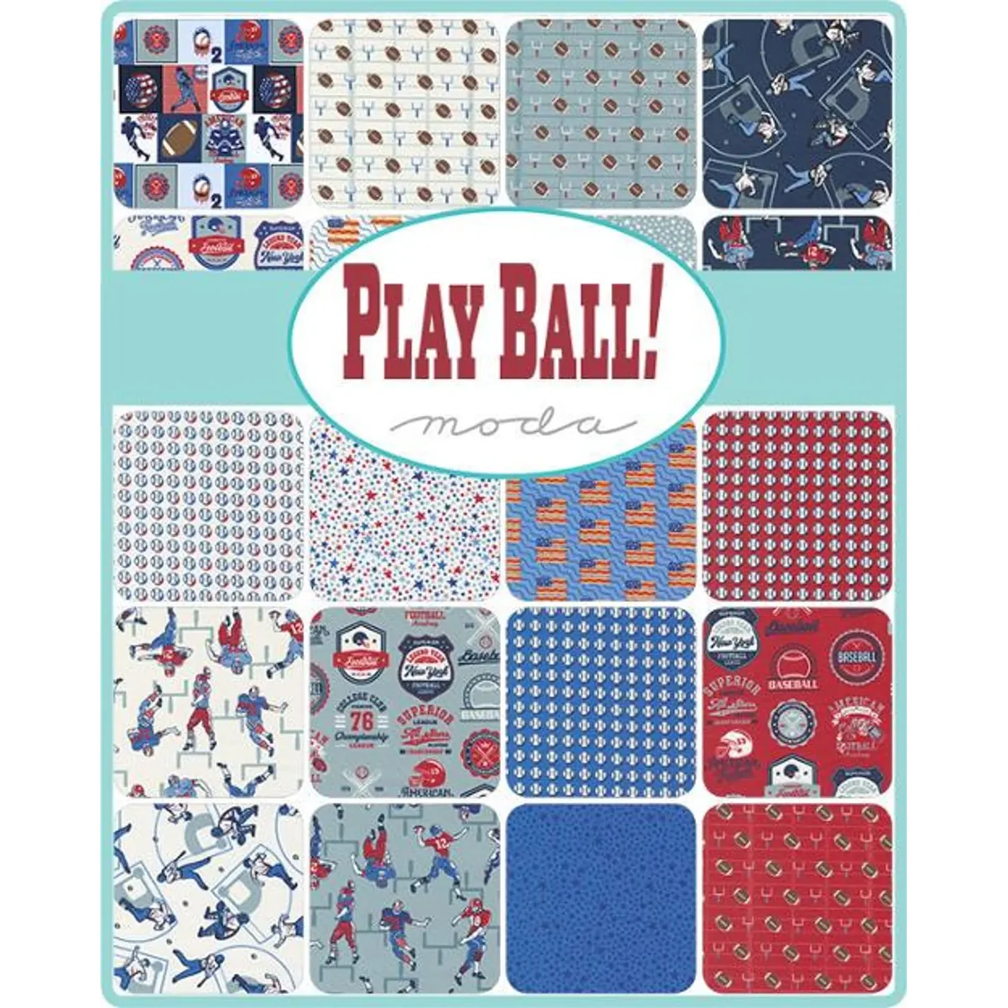 Moda, Play Ball Jelly Roll - 40pc - Image 4