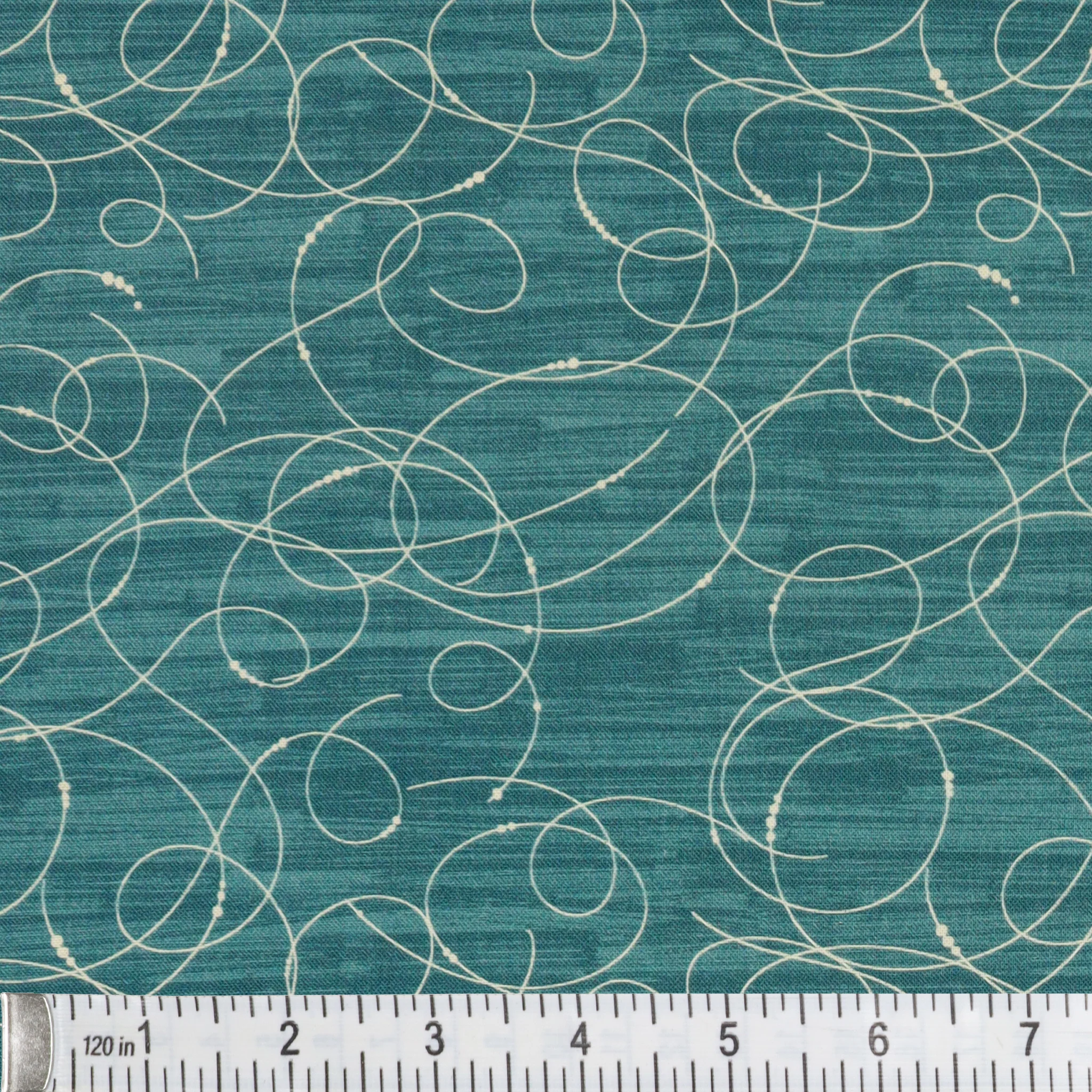 Modern Vintage: Treasured Fabric Collection - Etched Glass Dark Teal - Image 3