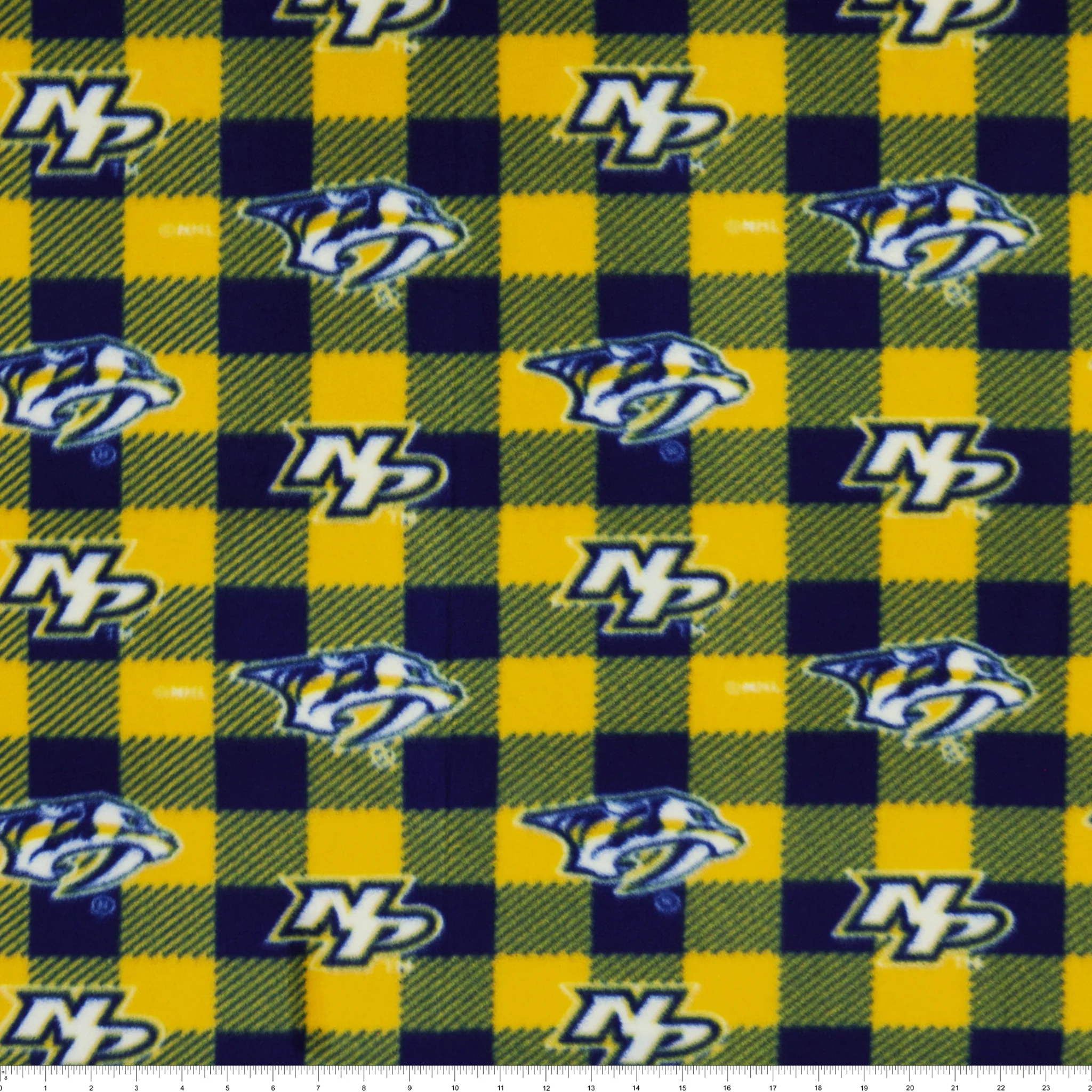 Nashville Predators Buffalo Plaid in Fleece - Image 3