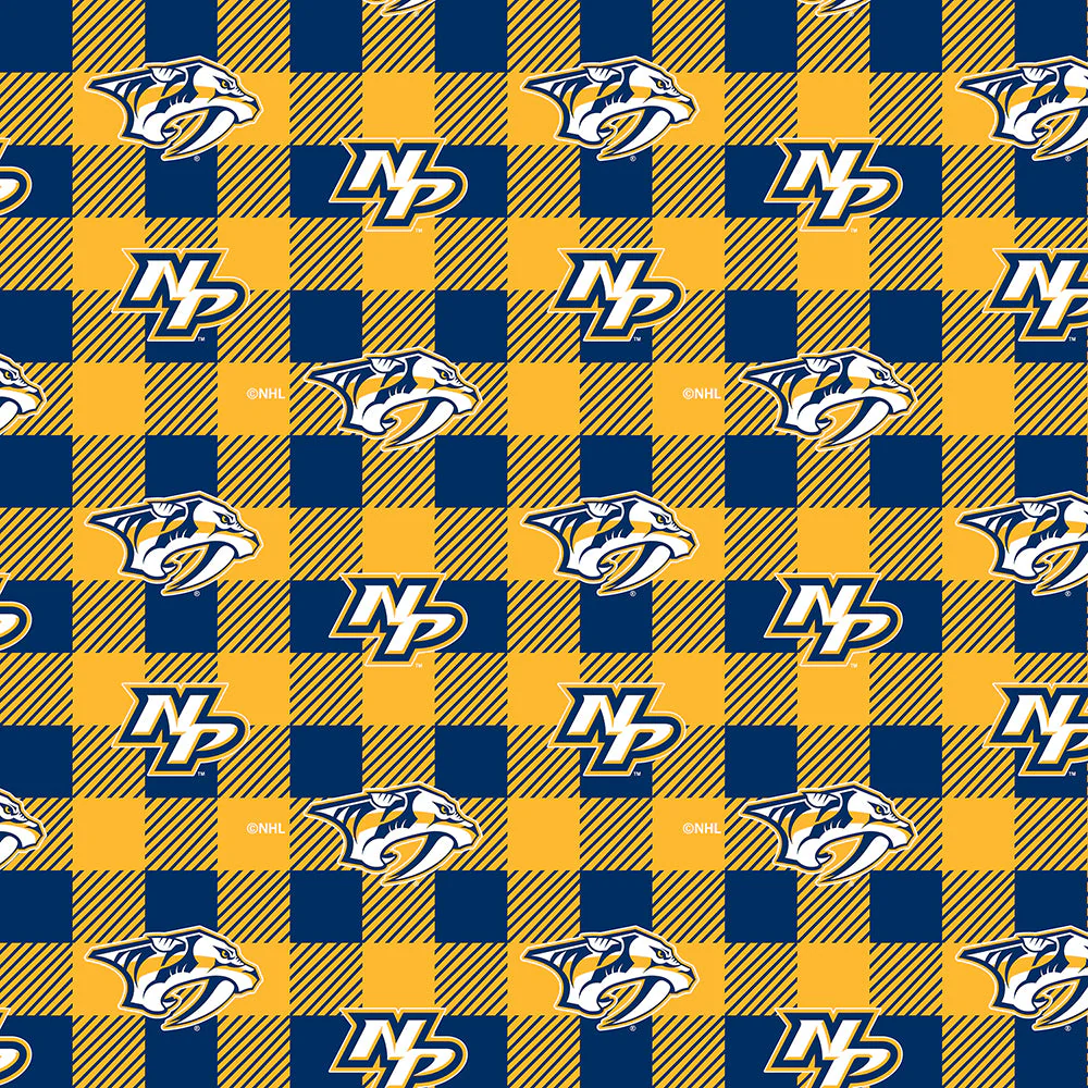 Nashville Predators Buffalo Plaid in Fleece - Image 4