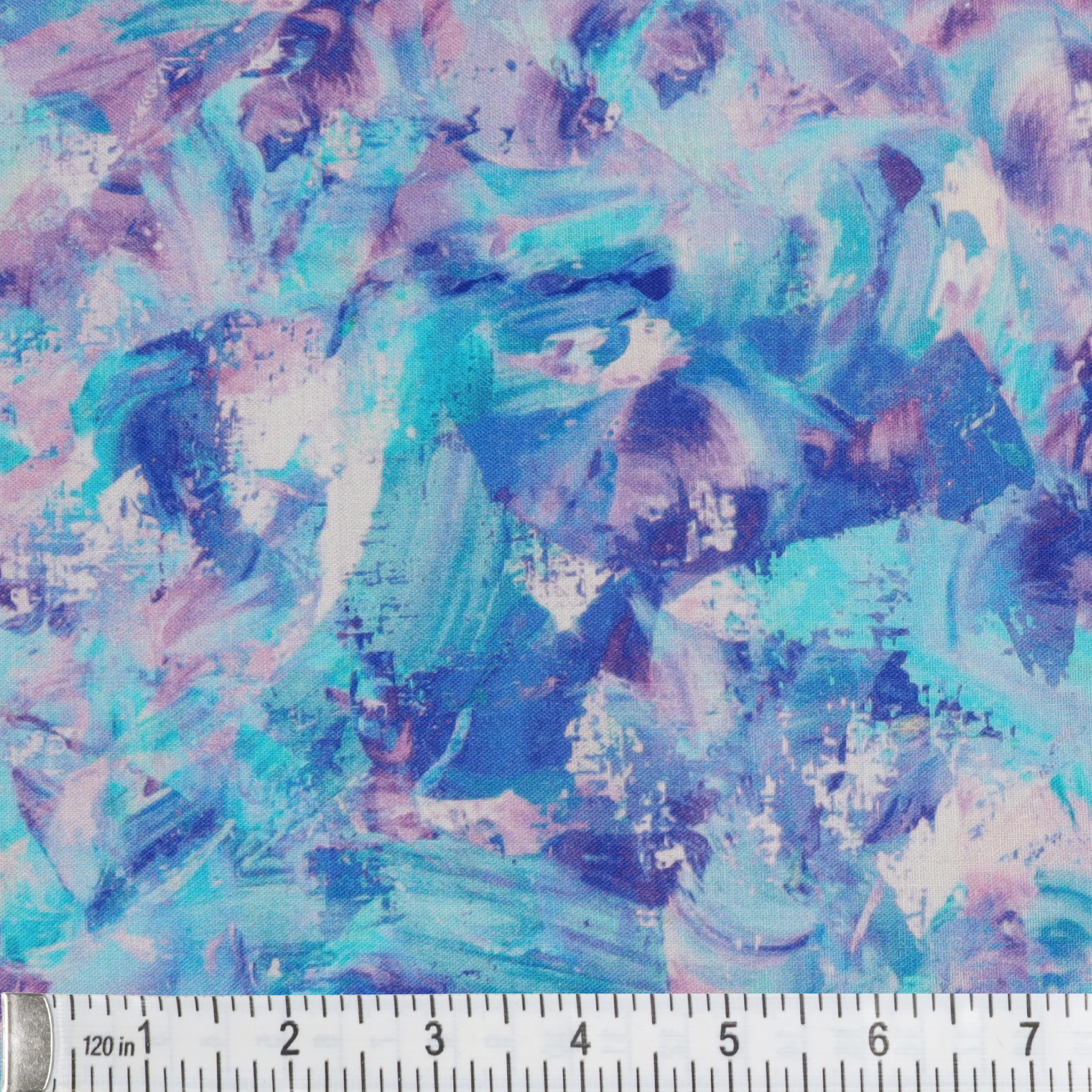 Paint Splash 108" Quilt Backing - Turquoise - Image 3