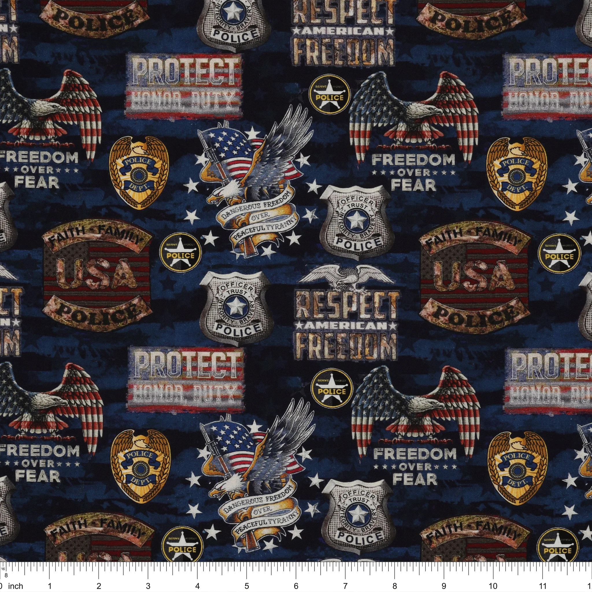 Police Department Camo Flag Fabric - Image 3