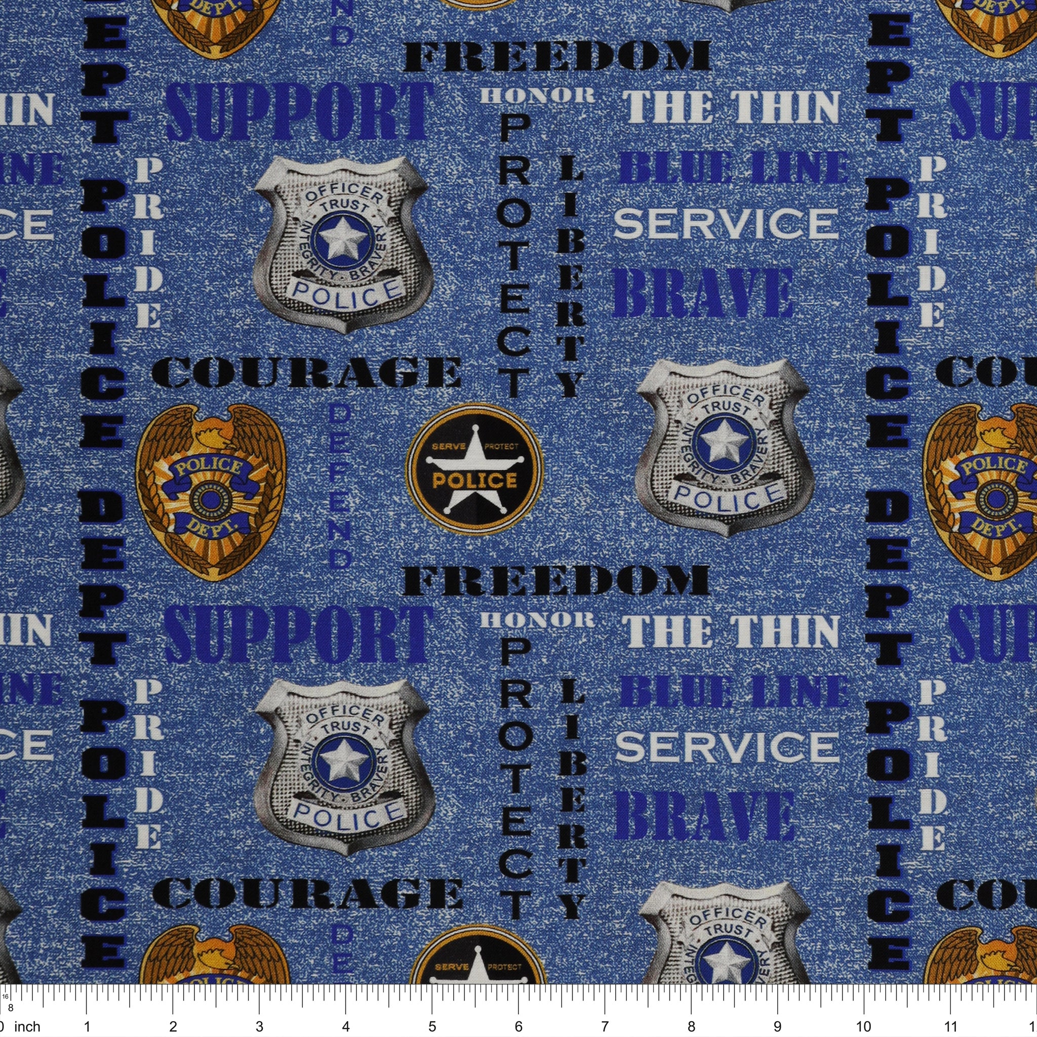 Police Department Heather Print Fabric - Image 3