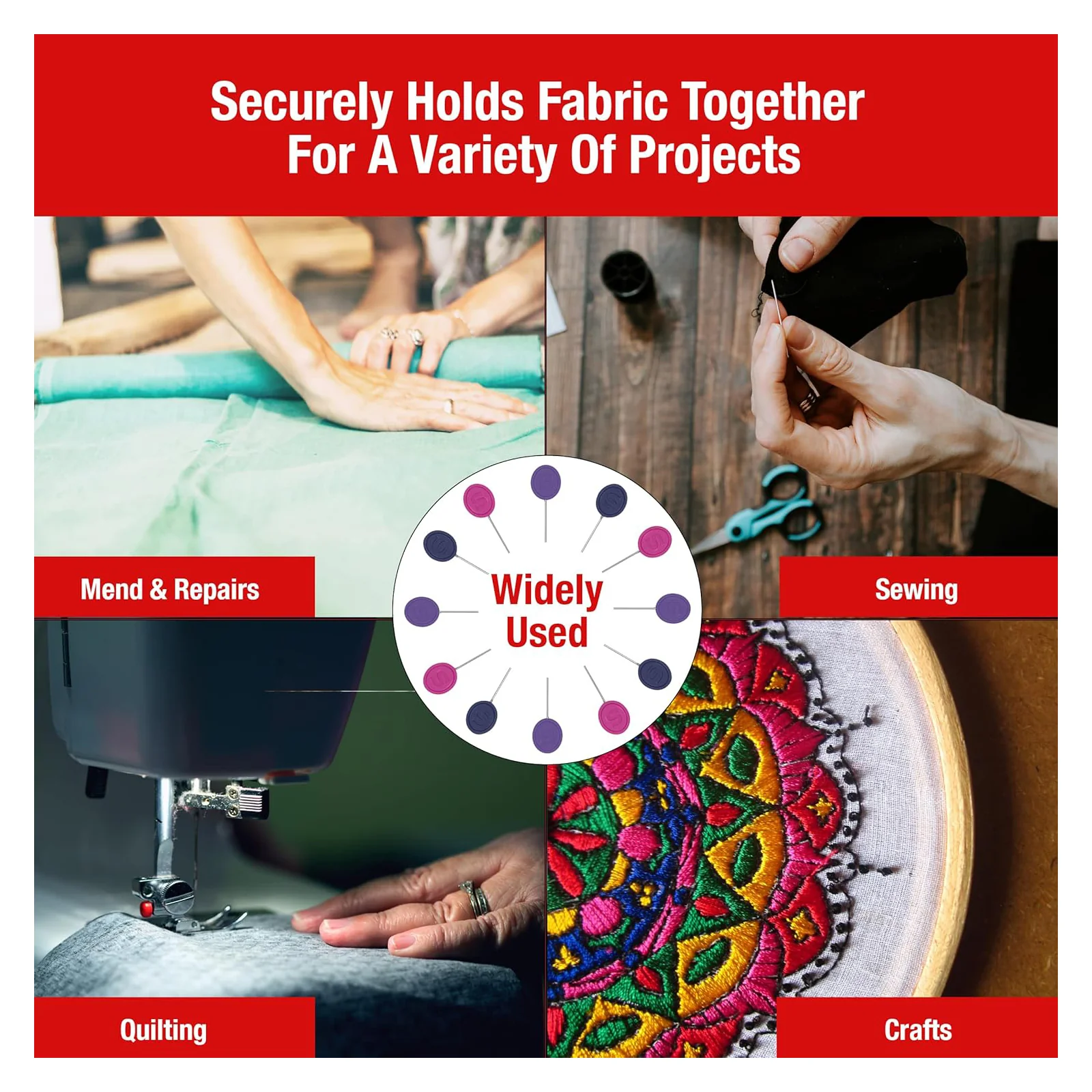 Singer, Decorative Flat Head Pins Size 24 - 1-1/2" 50pk - Image 6