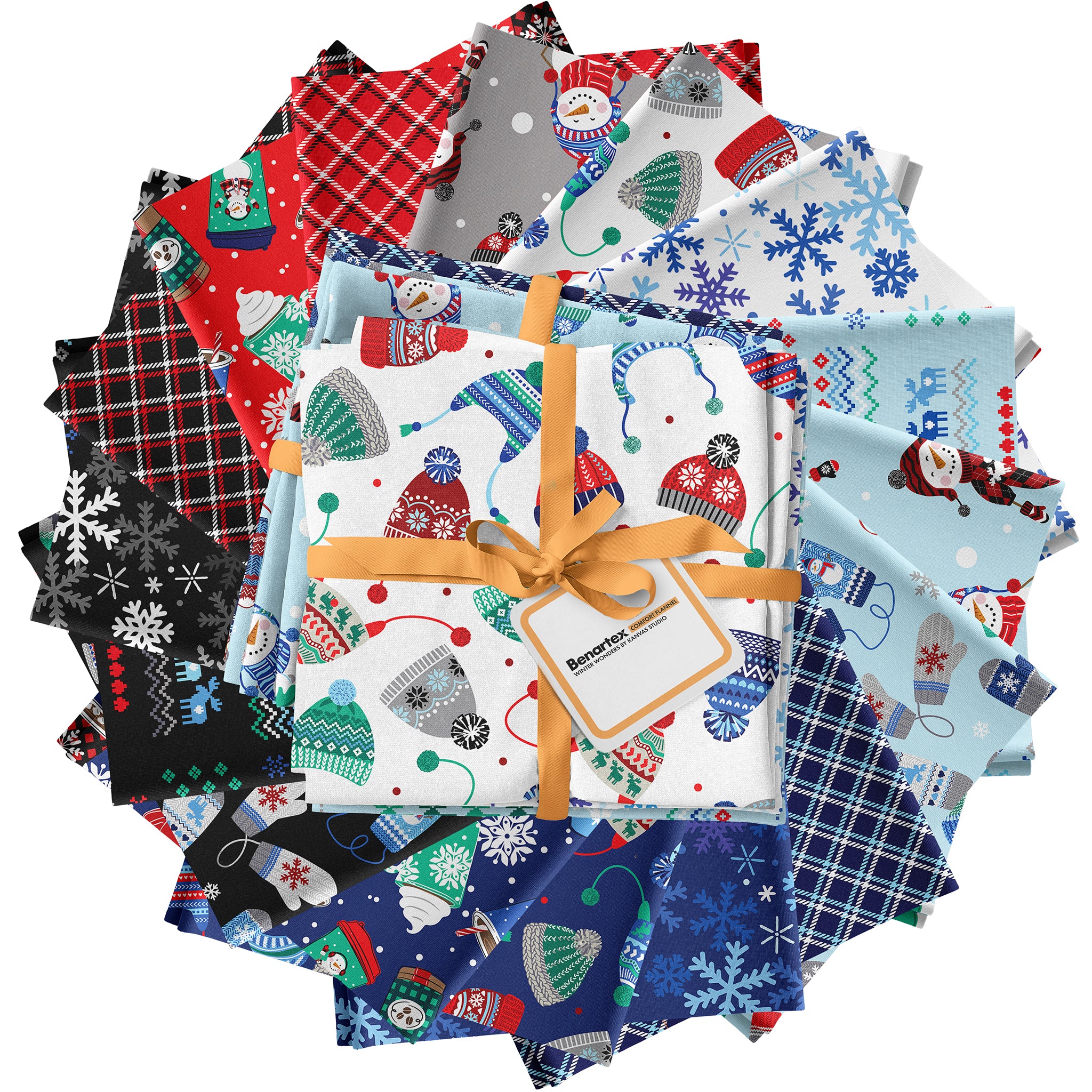 Winter Wonders Flannel Fabric Collection - Hot Cocoa Red - Image 4