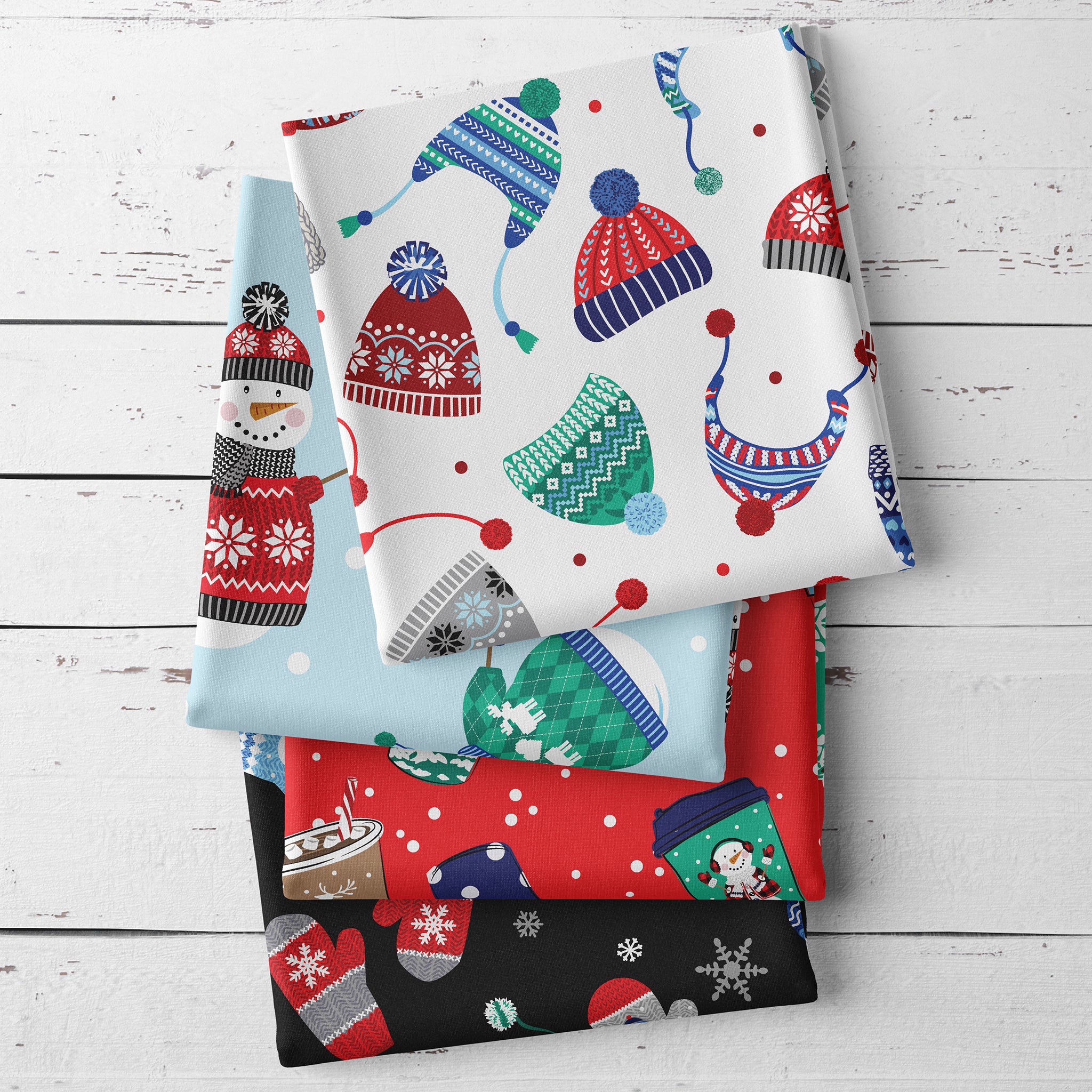 Winter Wonders Flannel Fabric Collection - Hot Cocoa Red - Image 5